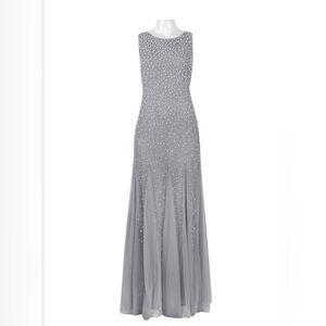 Adrianna Papell - AP1E200672 Pearl Beaded Dress with Godet Skirt - size 2
